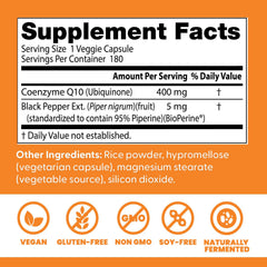 BioPerine note on Doctor's Best CoQ10 illustrating absorption boost