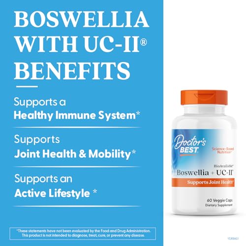 Doctor's Best boswellia-ucii label detail highlighting UC-II and Boswellia