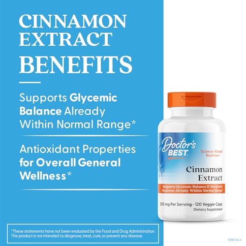 Doctor's Best Cinnamon capsules show antioxidant-rich profile for metabolism