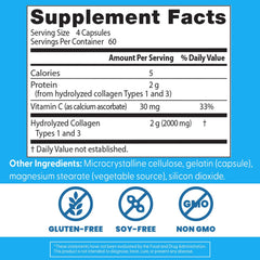 Doctor's Best label closeup with vitamin C note emphasizes collagen support.