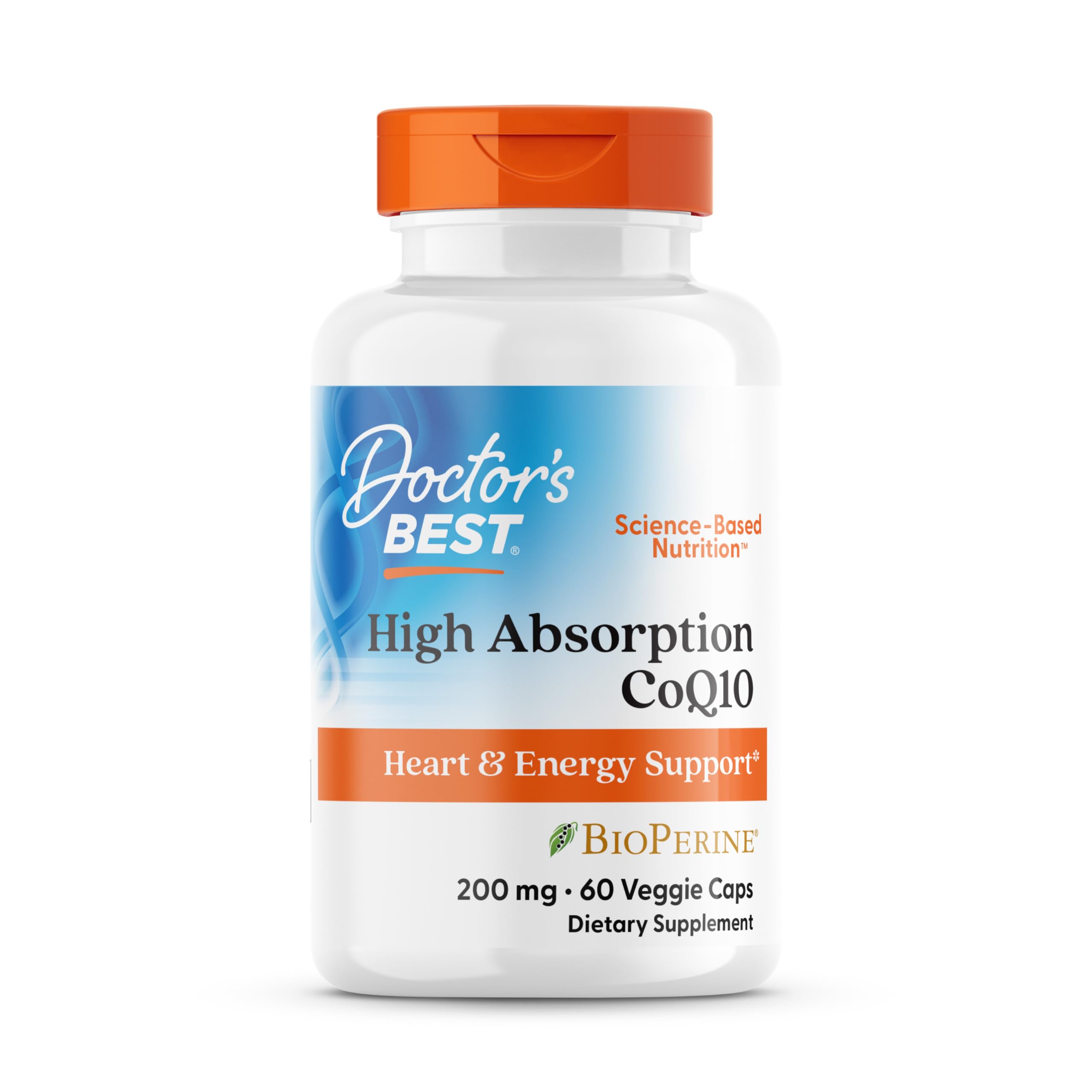 Doctor's Best CoQ10 200 mg con BioPerine: cápsulas suaves para energía diaria