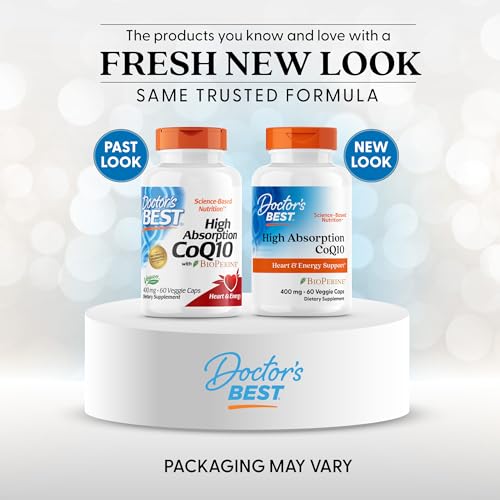Doctor's BEST CoQ10 capsules with BioPerine for enhanced absorption.