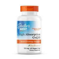 Doctor's BEST CoQ10 con Bioperine, cápsulas 100 mg para energía diaria