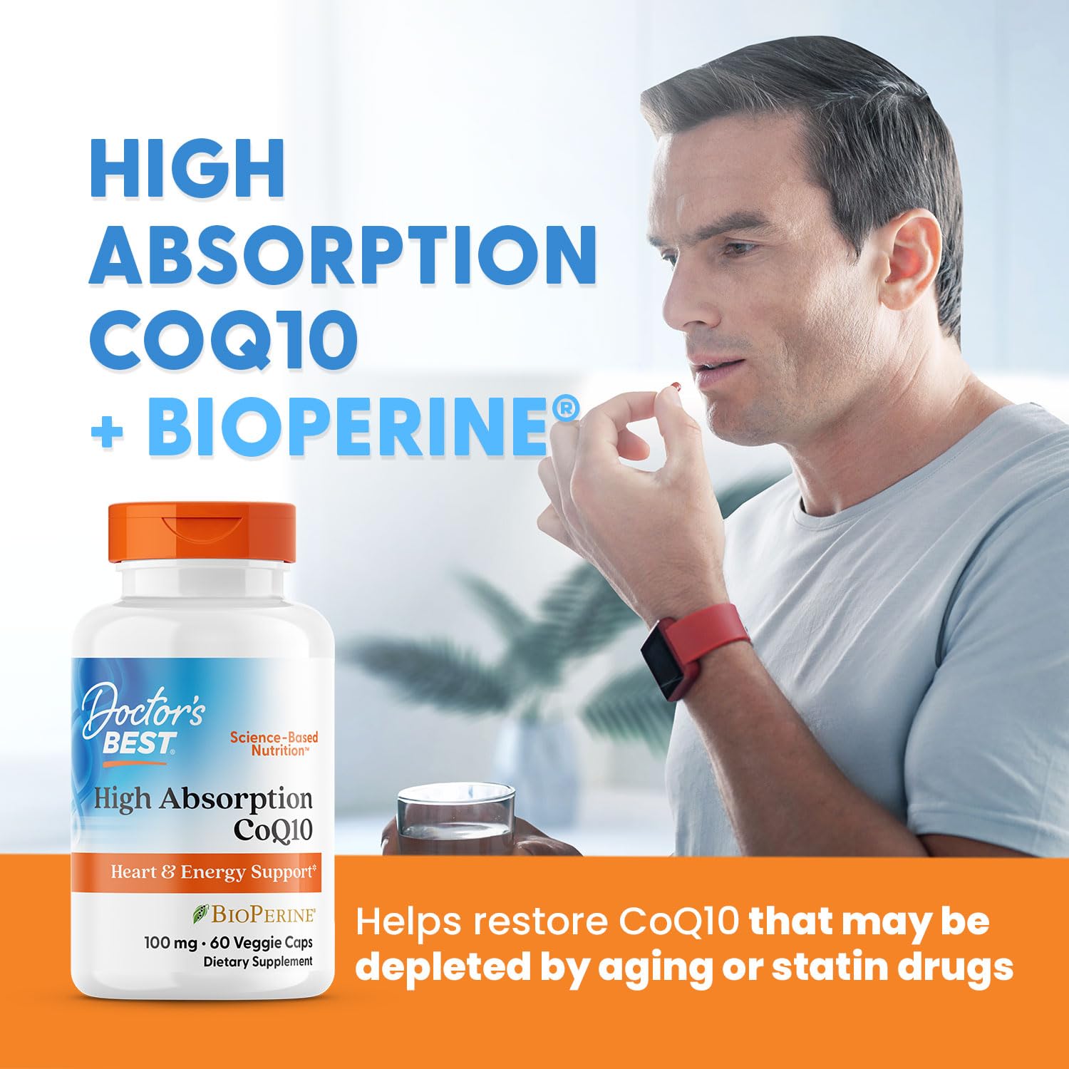 Mezcla Bioperine para mejor absorción en Doctor's BEST CoQ10