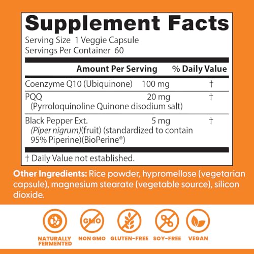 Doctor's Best CoQ10 Plus PQQ label shows USP verification.