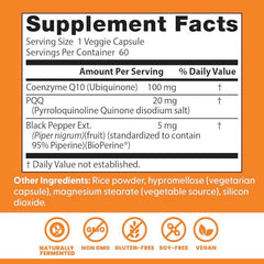 Doctor's Best CoQ10 Plus PQQ label shows USP verification.
