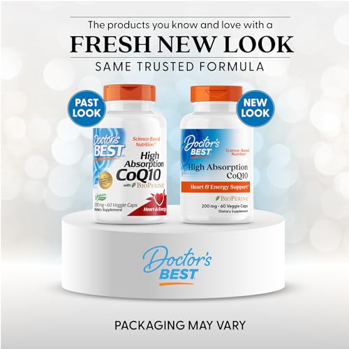 CoQ10 de Doctor's Best para salud cardíaca, cápsulas fáciles de ingerir