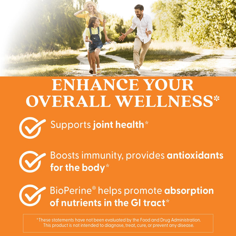 Doctor's Best Curcumin front packaging features C3 Complex and BioPerine for absorption.