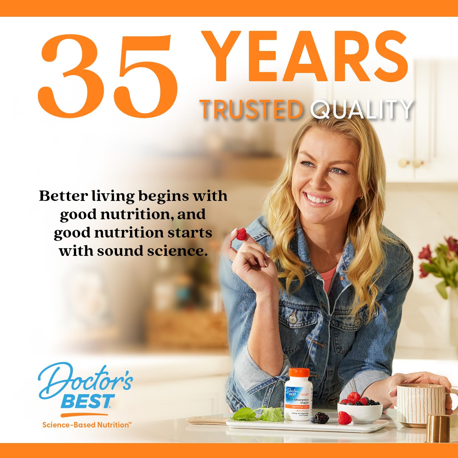 Doctor's Best Curcumin joint-support graphic hints at mobility and overall wellness.