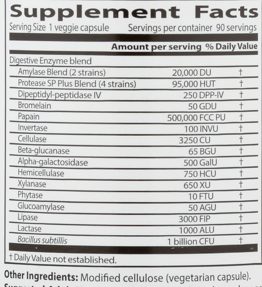 Meal-time scene with Doctor's Best Digestive Enzymes bottle for digestion support.