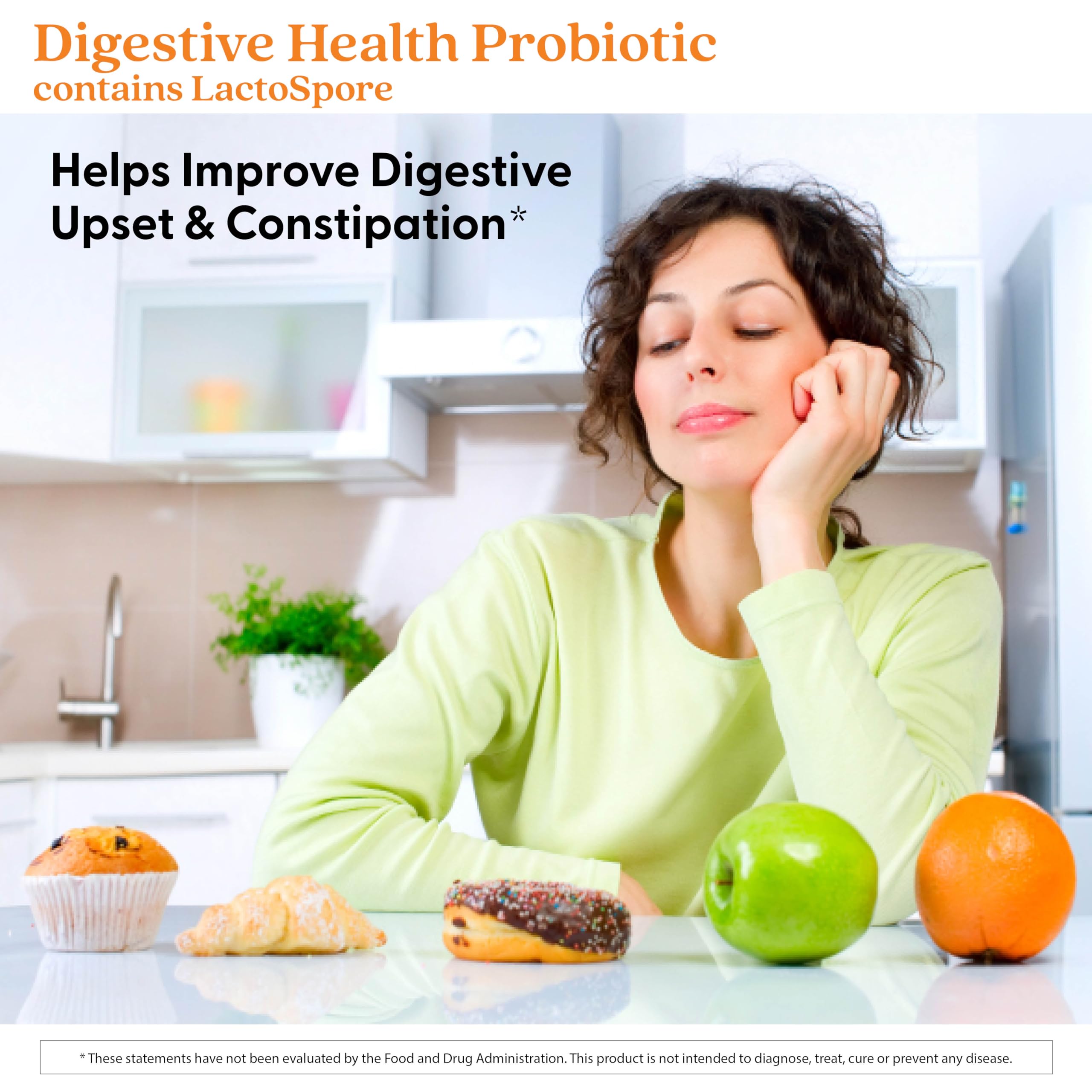 Doctor's Best Digestive Health Probiotic capsules closeup shows two-billion CFU capsules