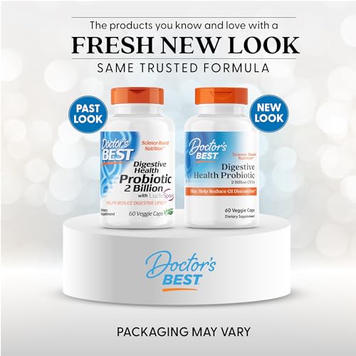 Doctor's Best Digestive Health Probiotic capsules neatly arranged for daily use