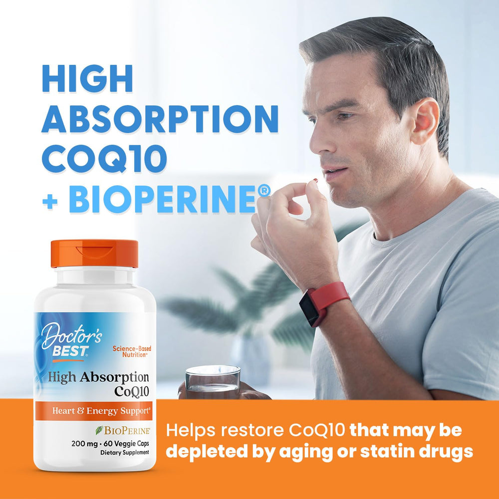 Empaque de Doctor's Best CoQ10 de 60 cápsulas para uso mensual