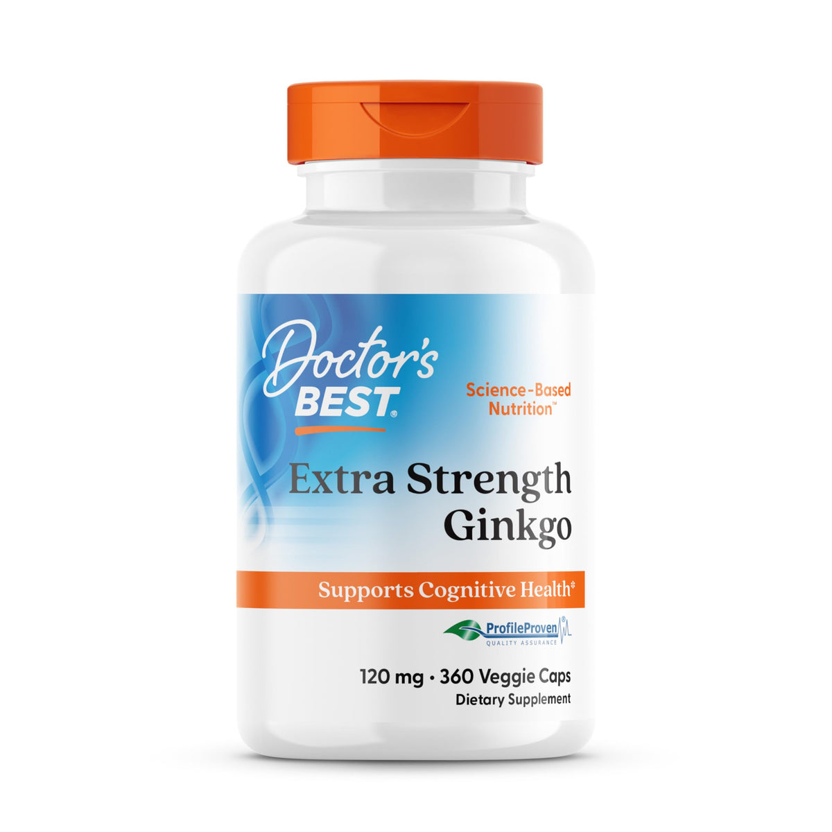Doctor’s Best Extra Strength Ginkgo bottle cap supports daily brain health