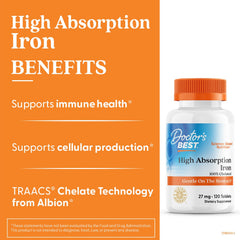 Doctors Best FerroChel label highlights chelated iron for absorption.