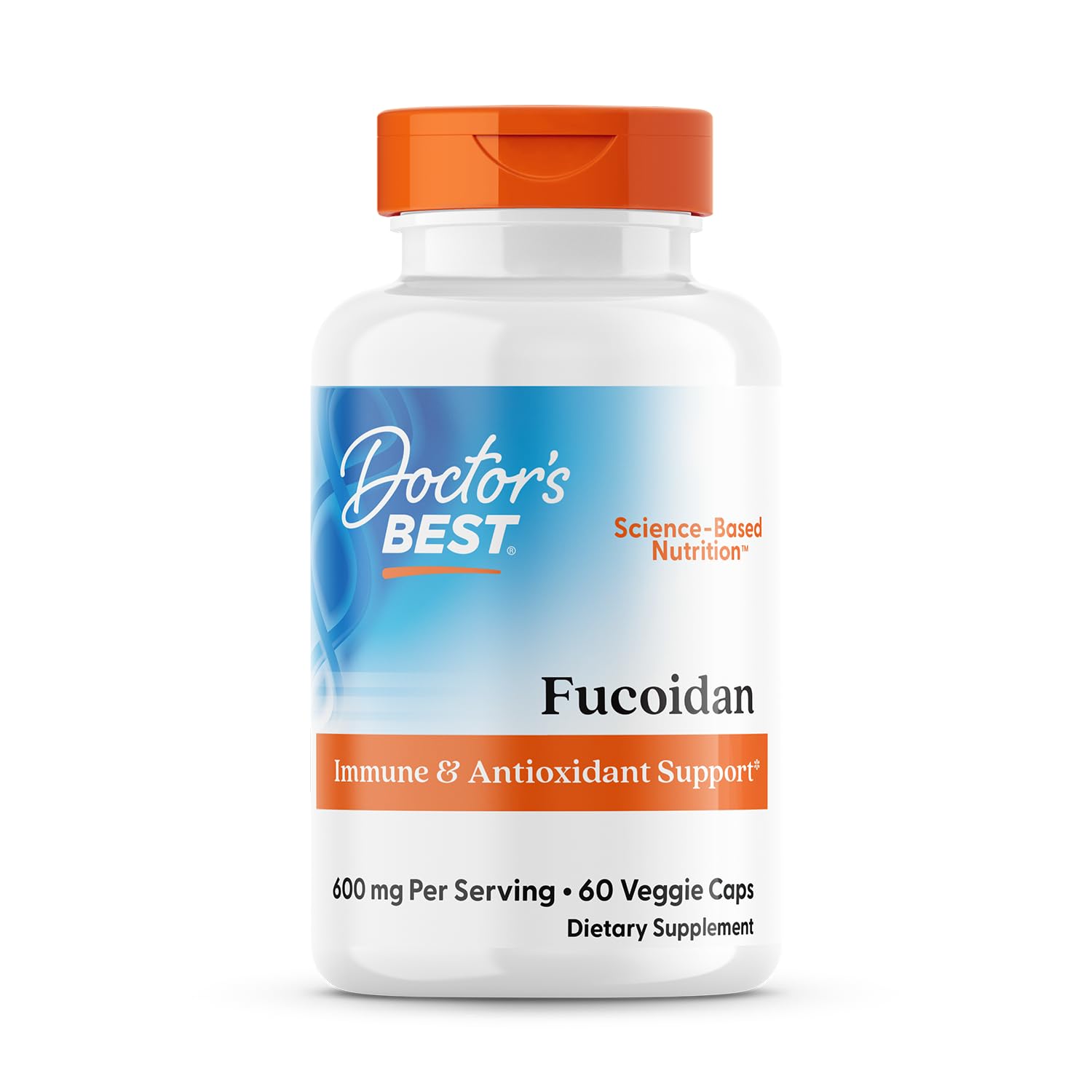 Doctor's Best Fucoidan 70% bottle suggesting daily immune-support potential