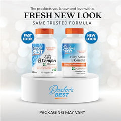 Doctor's Best Fully Active B Complex capsules ready for everyday use.