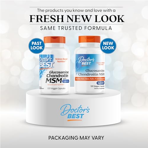Close-up of Doctor's Best capsules highlighting OptiMSM mobility support