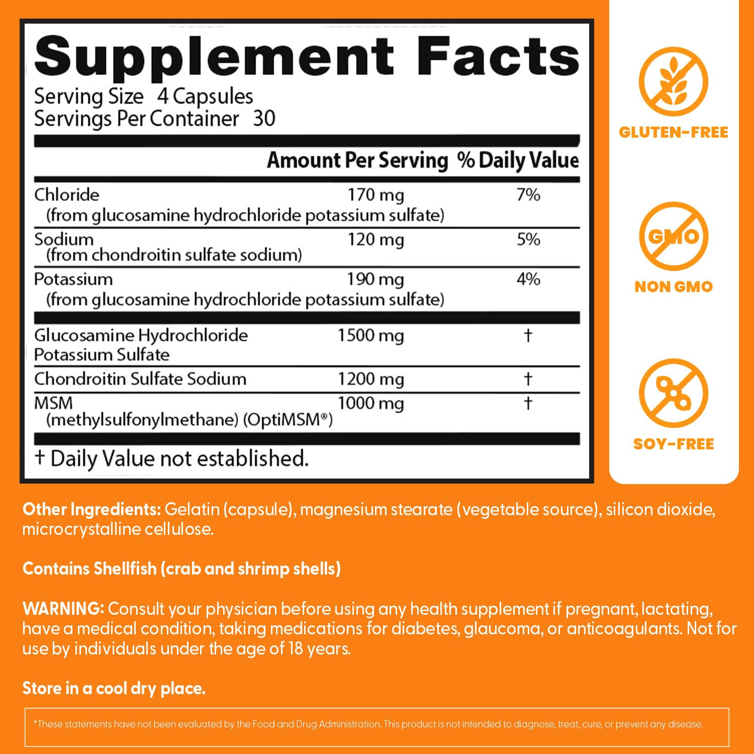 Label detail on Doctor's Best bottle showing OptiMSM purity
