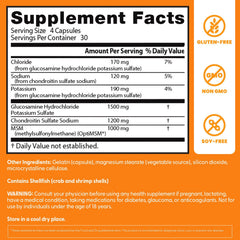 Label detail on Doctor's Best bottle showing OptiMSM purity