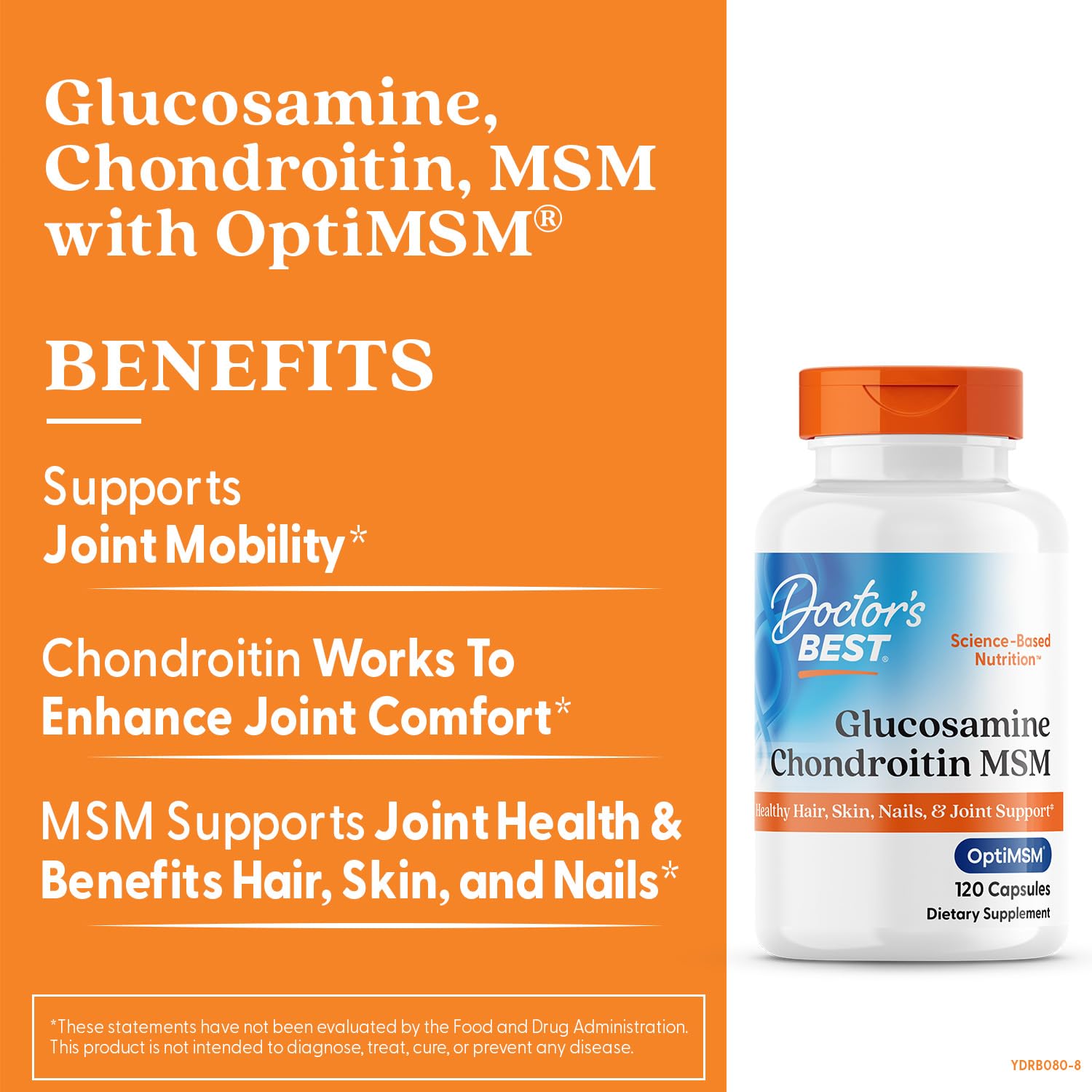 Packaging box of Doctor's Best Glucosamine Chondroitin OptiMSM