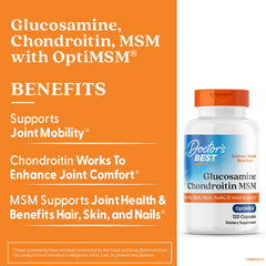 Packaging box of Doctor's Best Glucosamine Chondroitin OptiMSM