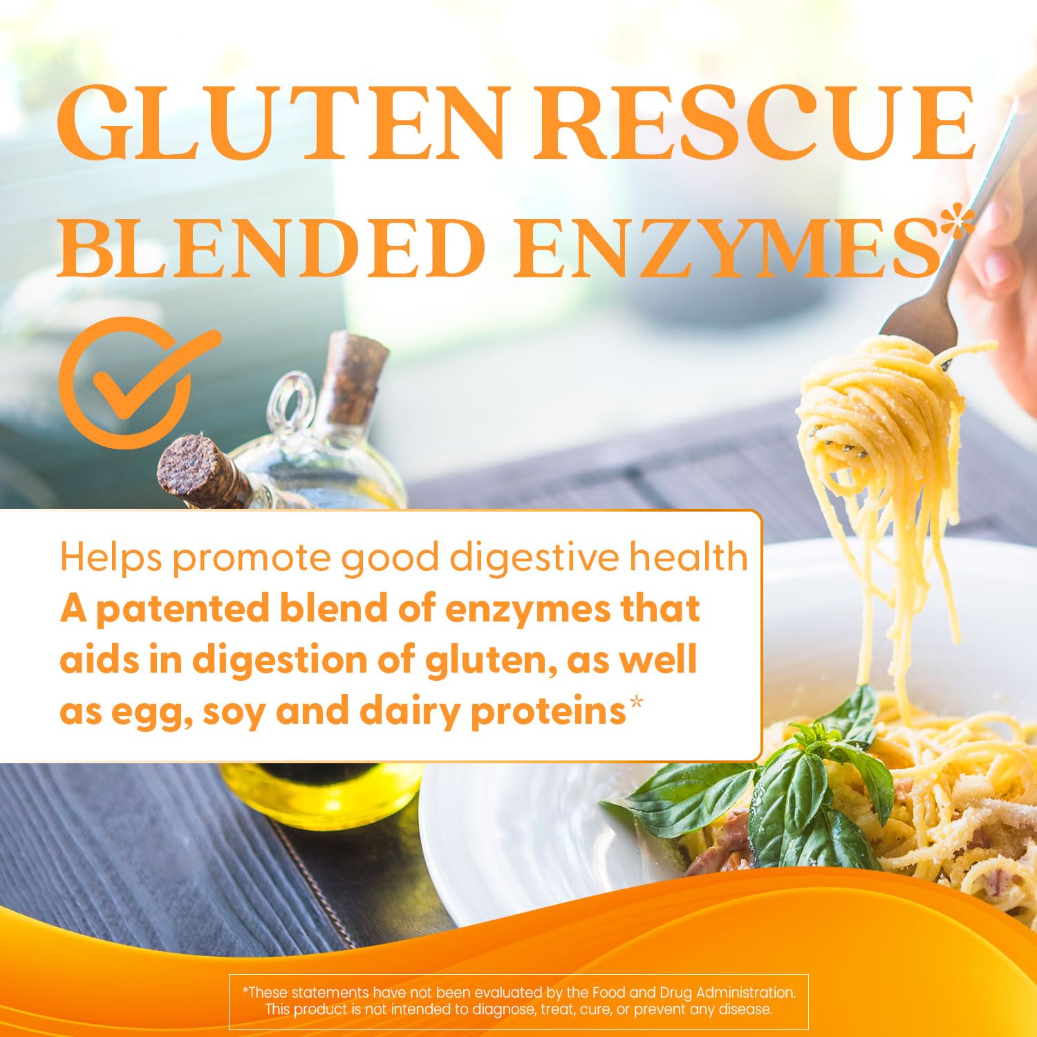 Doctor's Best Gluten Rescue capsules with dosage guidance on label