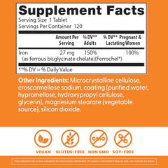 Doctors Best High Absorption Iron capsules for gentle iron intake.