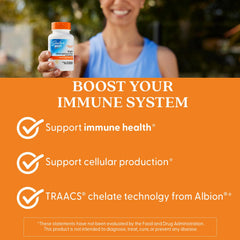 Doctors Best High Absorption Iron tablet close-up for easy swallowing.