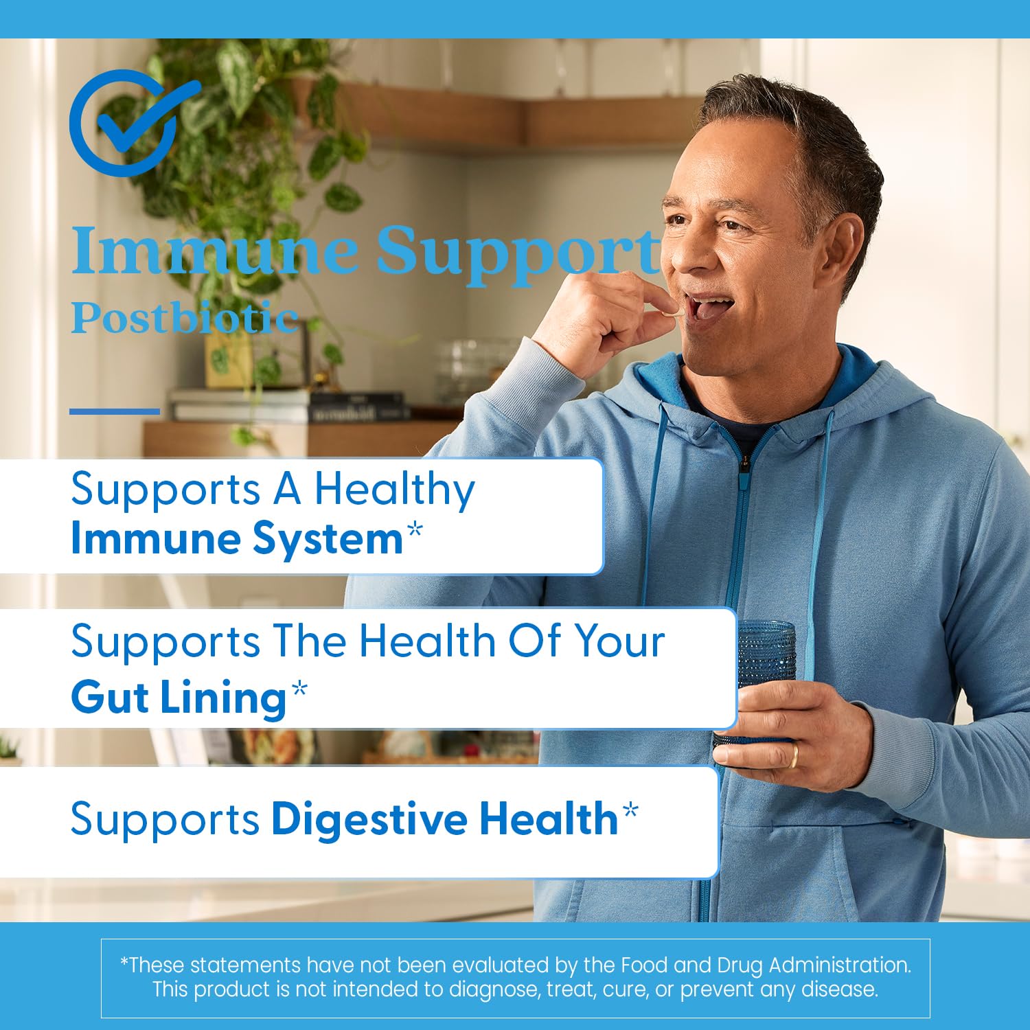 Doctor's Best immune bottle on counter suggests convenient daily routine