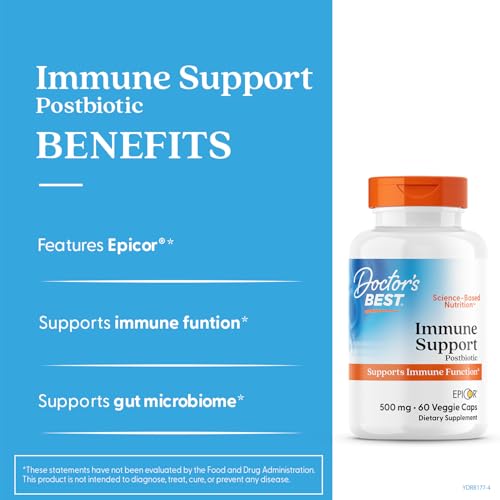 Doctor's Best Epicor ingredient closeup highlighting postbiotic core for gut-friendly support
