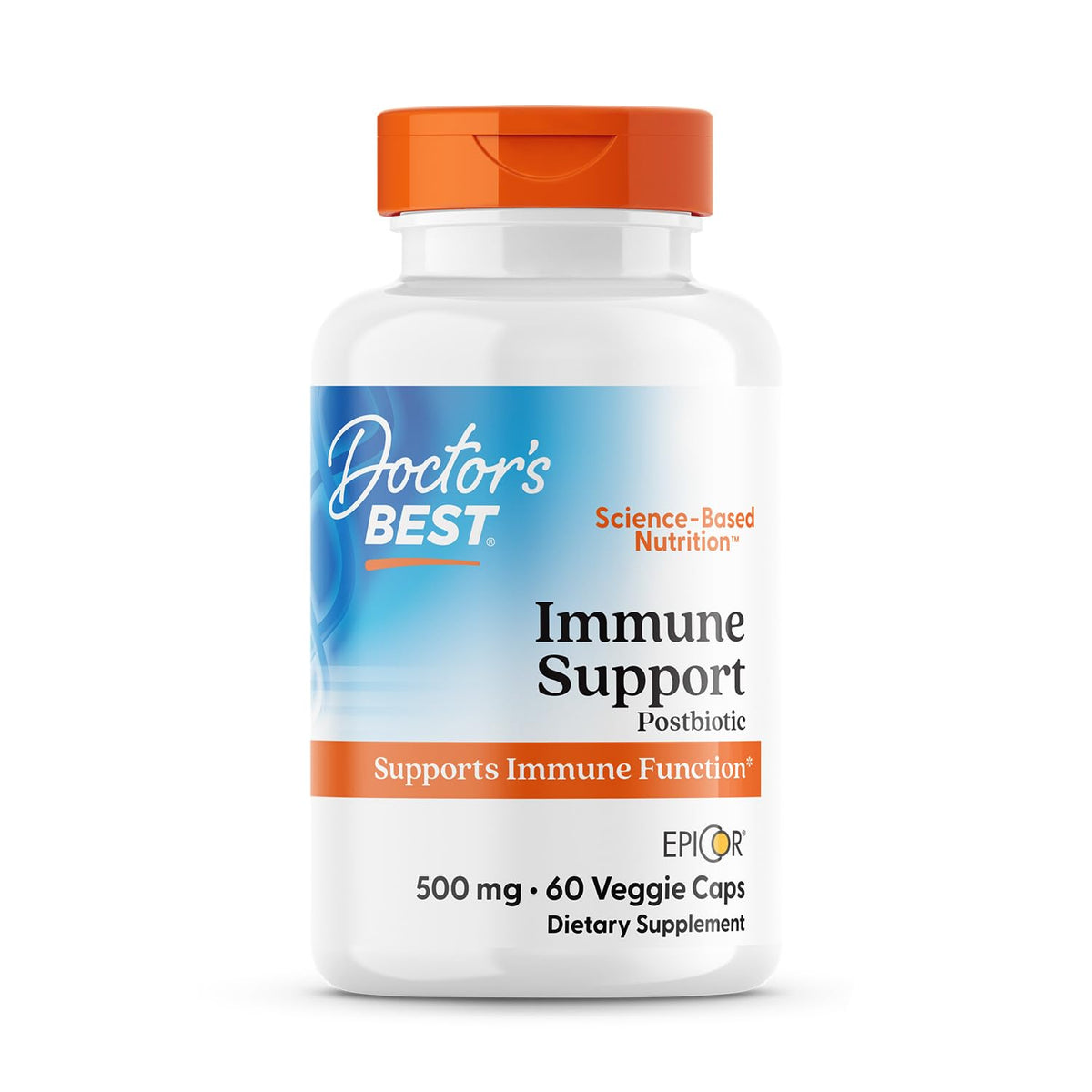 Doctor's Best Immune Support Postbiotic bottle front for easy daily immune support