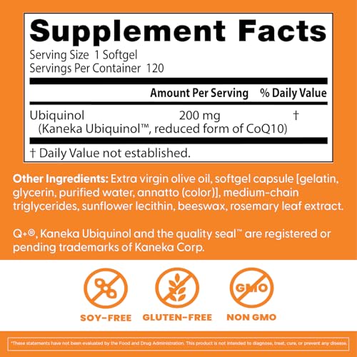 Bottle label shows Doctors Best Kaneka Ubiquinol reduced-form CoQ10.