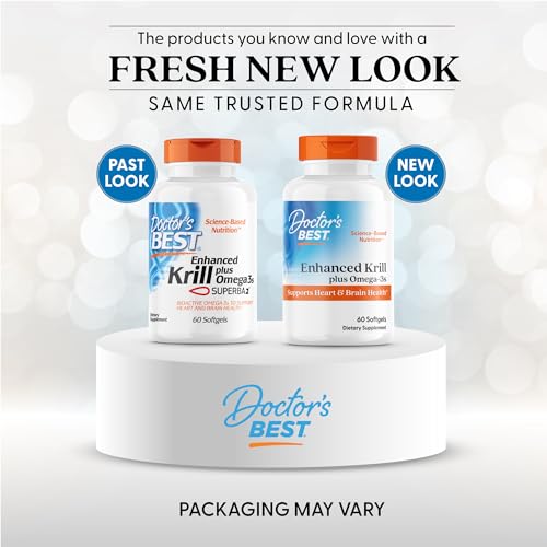 Close-up of Doctor's Best krill oil softgels for easy daily use