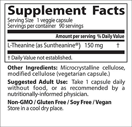 Doctor's Best L-Theanine Suntheanine bottle on shelf supports consistent daily routine.