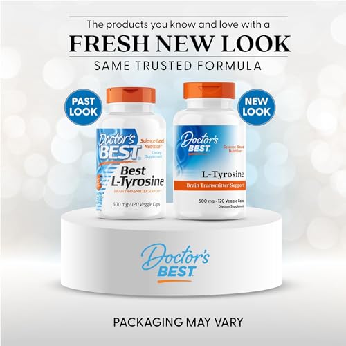 Doctor's Best L-Tyrosine capsules ready for daily use.