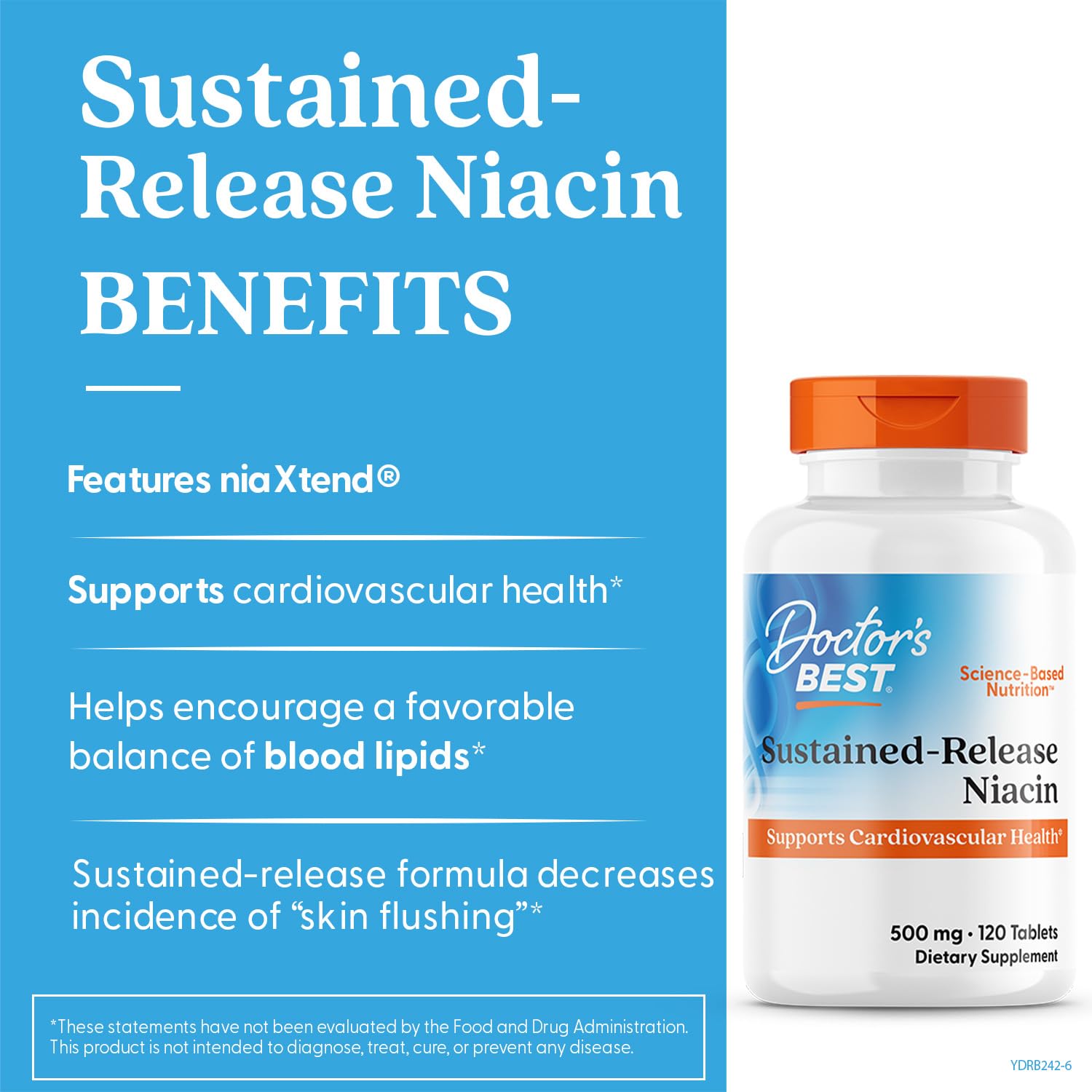 Close-up of Doctor's Best label highlighting non-GMO, gluten-free, vegan formula