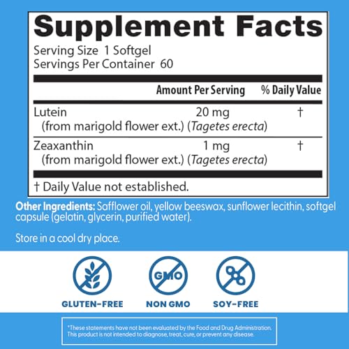 Doctor's Best Lutein gluten-free label on packaging