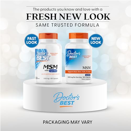 Doctors Best MSM capsules showing tablet form and clean ingredient profile
