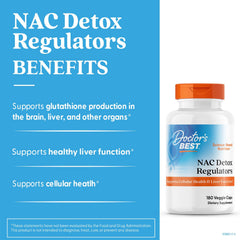 Doctor's Best NAC Detox Regulators capsules close-up highlighting NAC content