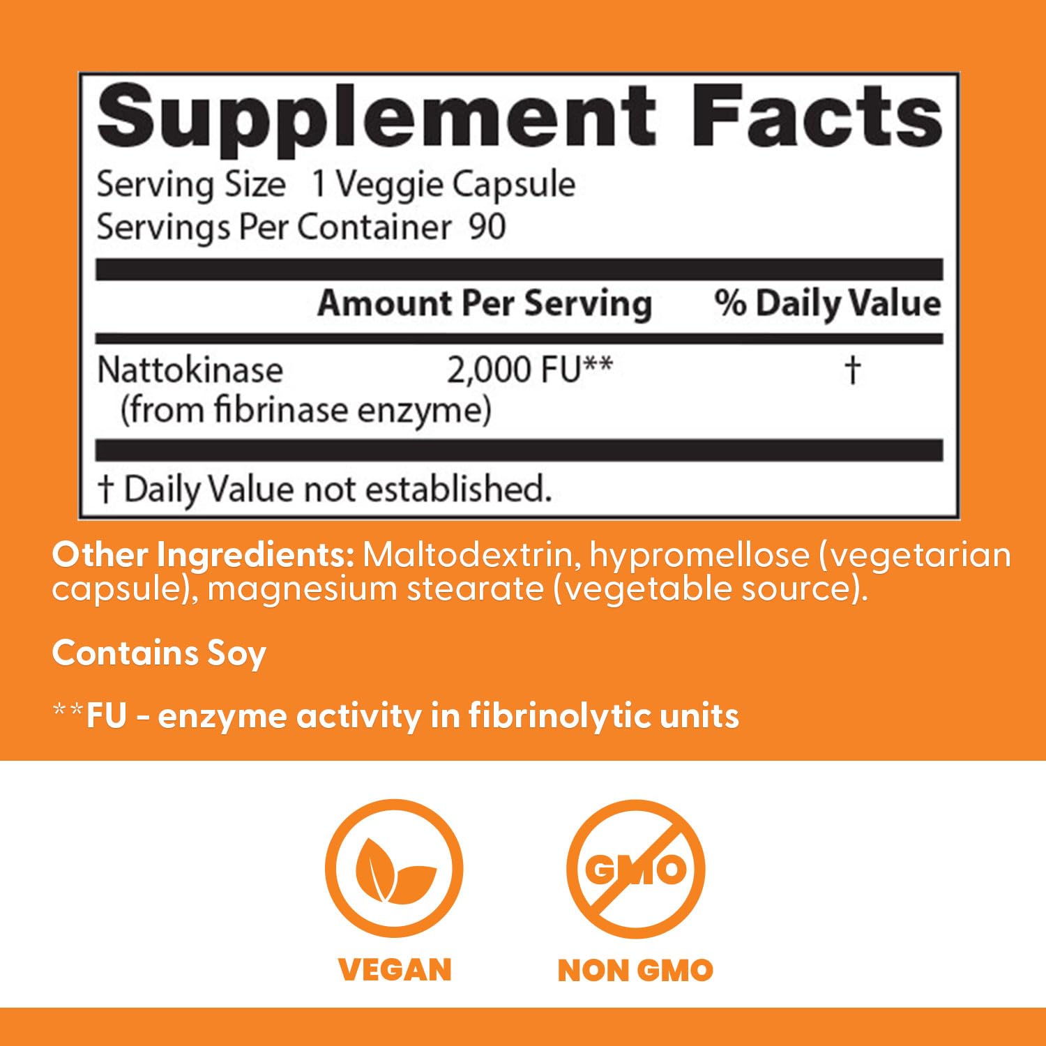 Doctor's BEST nattokinase vitamin K removed label emphasizing clean enzyme delivery