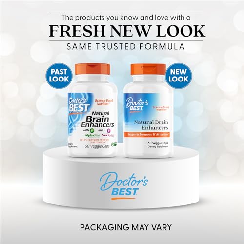 Close-up of Doctors Best capsules for daily focus and attention