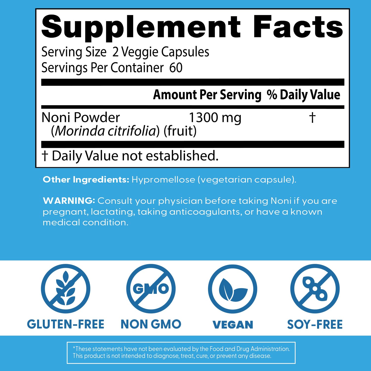 Doctor's Best Noni Concentrate capsules on a bright surface for quick use