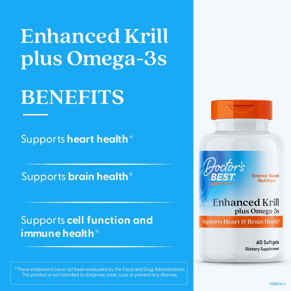 Doctor's Best krill oil with fish oil concentrate broadens EPA and DHA delivery