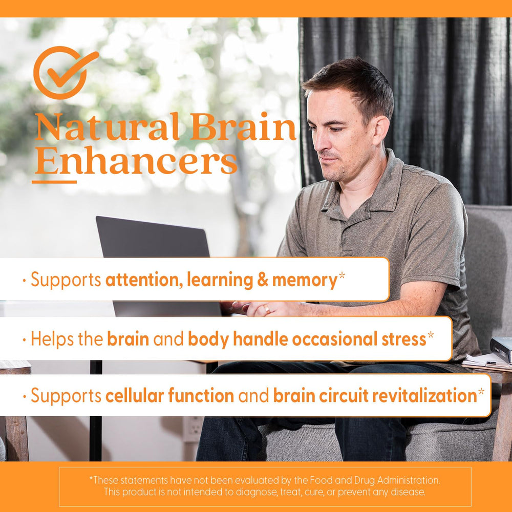 Product info panel highlights trusted science backed brain health notes