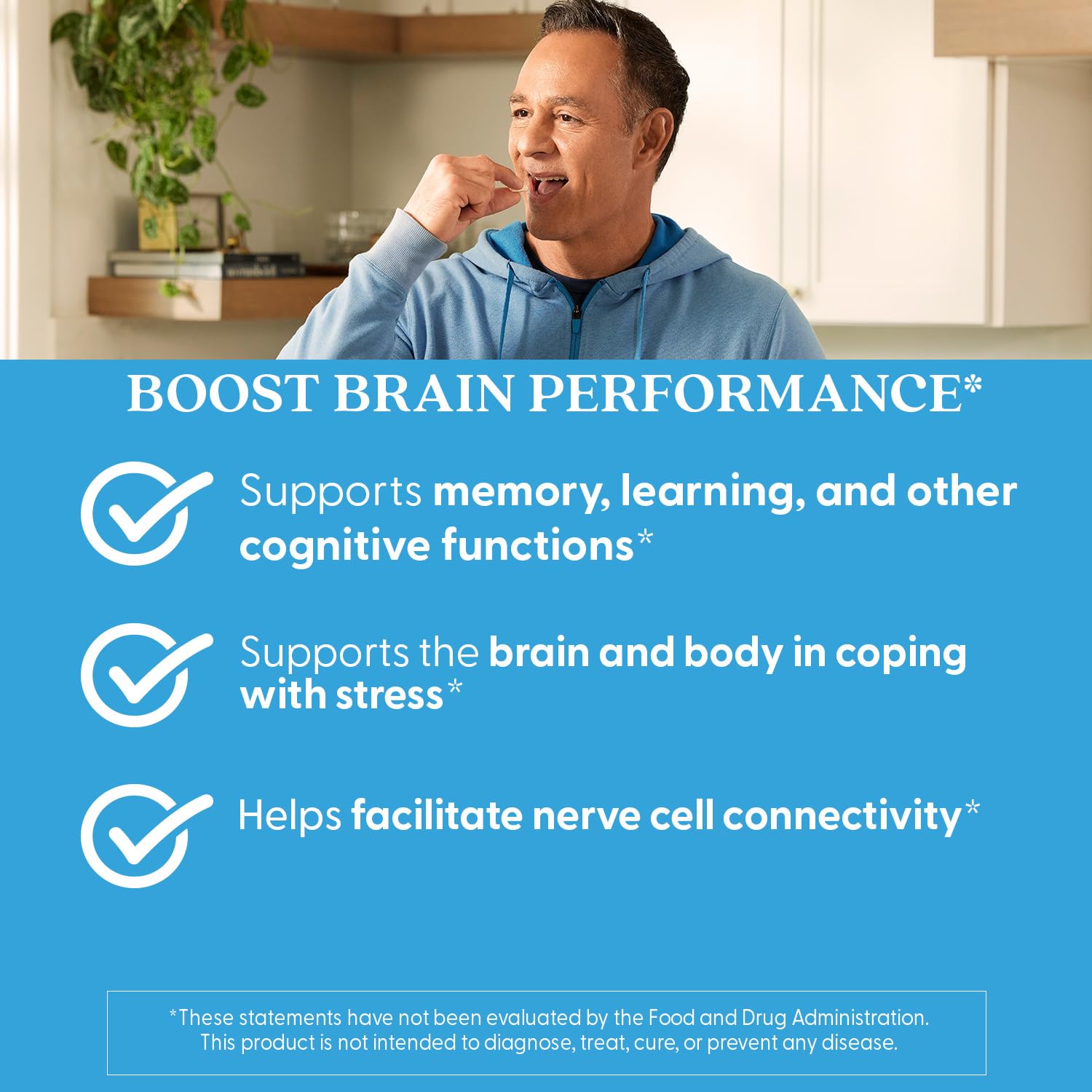 Doctor's Best phosphatidylserine dosing guide illustrating simple daily use
