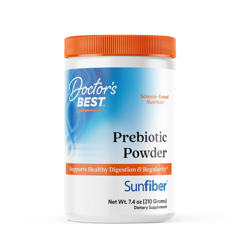 Doctors Best prebiotic Sunfiber tub ready to mix for smoother digestion