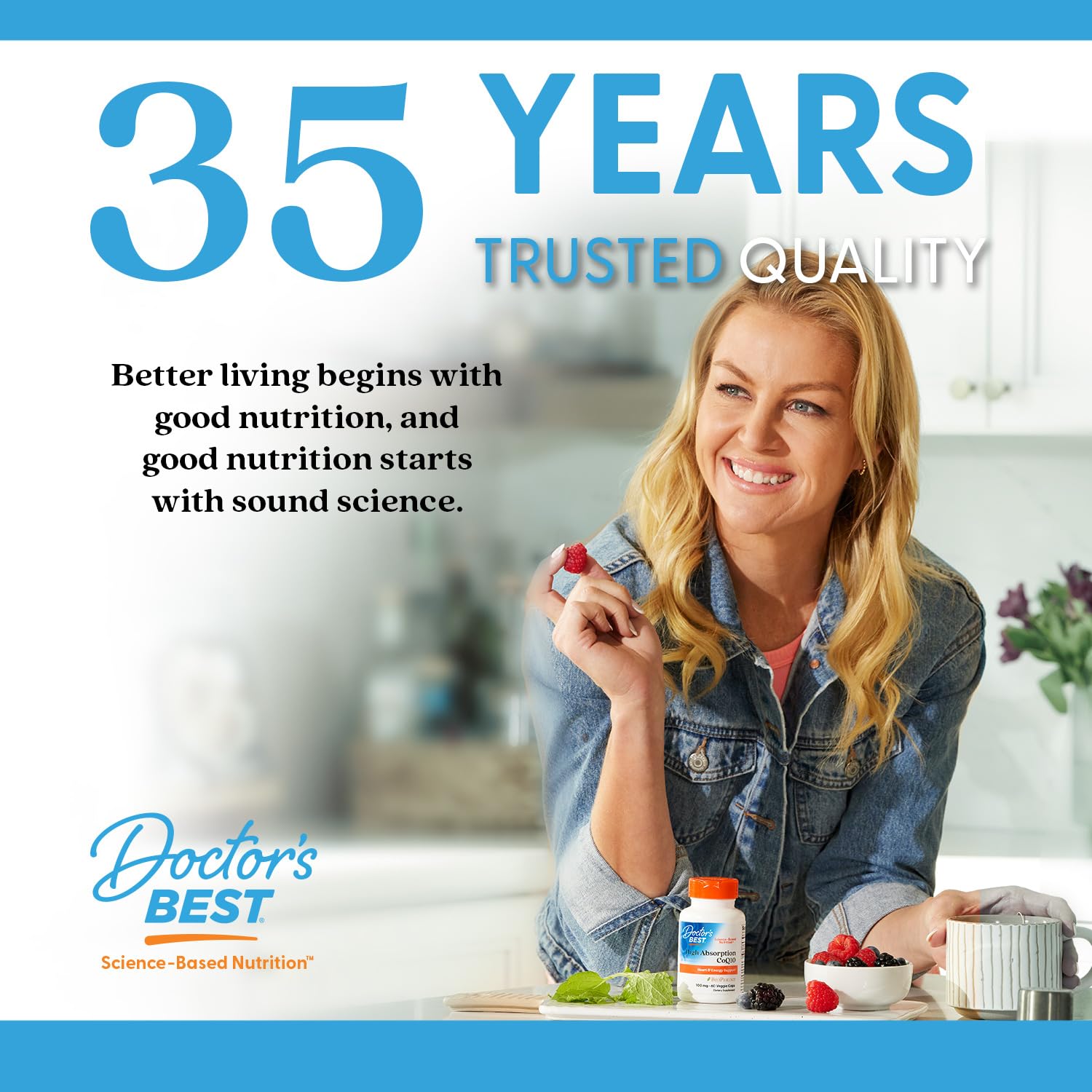 Doctor's Best product displayed with lifestyle items for daily wellness routine