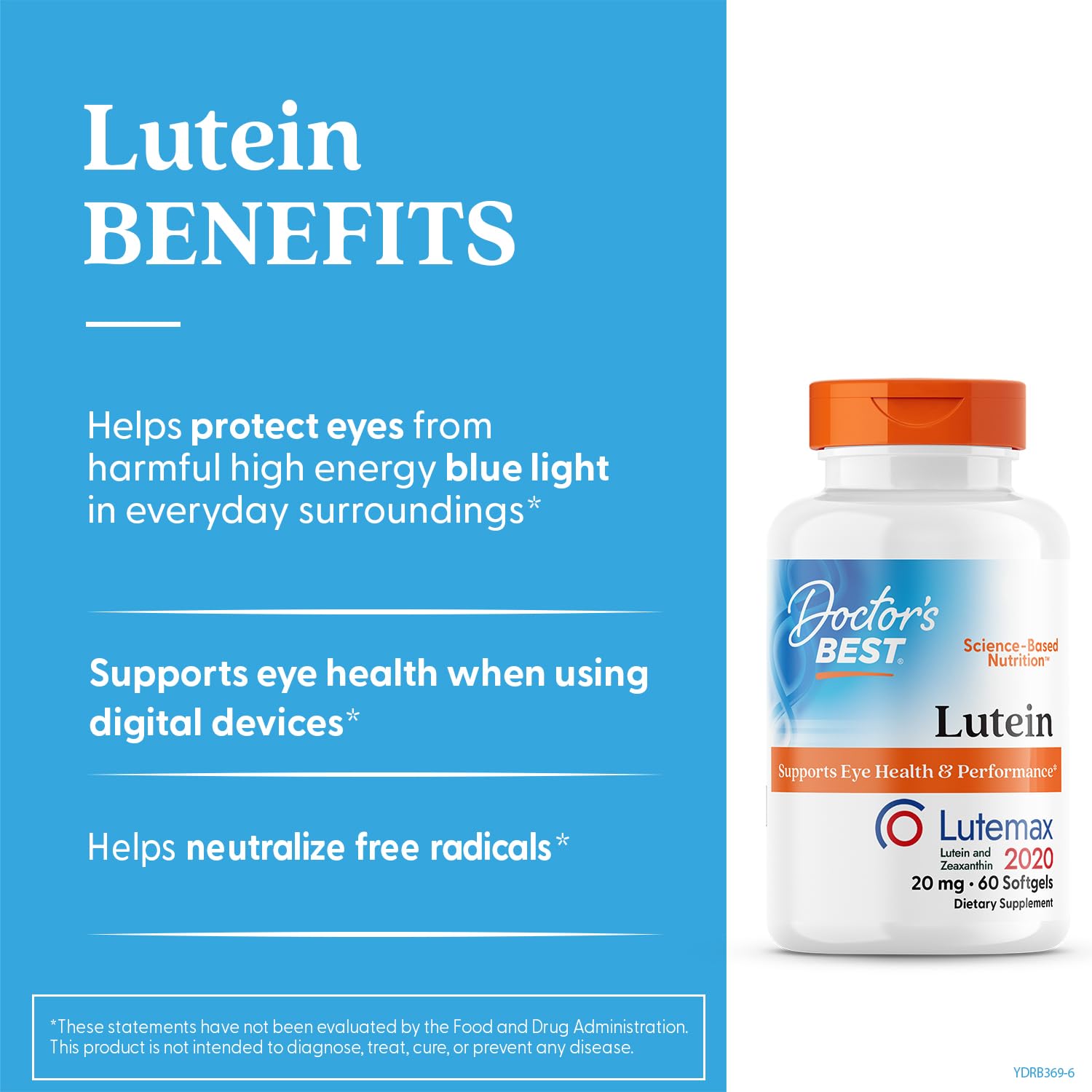 Doctor's Best proteccion ocular frente a luz azul con luteína y zeaxantina