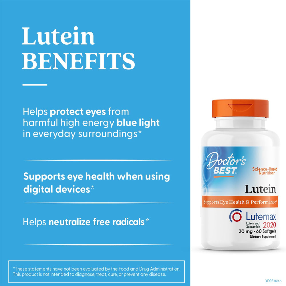 Doctor's Best proteccion ocular frente a luz azul con luteína y zeaxantina